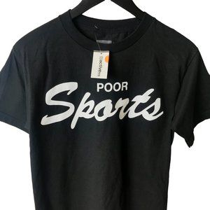 NWT CLSC Active Ride Shop Poor Sports Graphic Tee Short Sleeve Cotton Black S